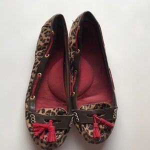 Sperry Top-slider Leopard Loafers